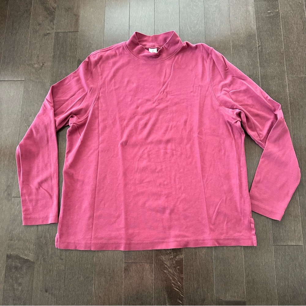 Peruvian Connection Classic‎ Mockneck Fresco Red Burgundy Fall Layer XL